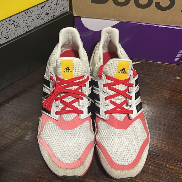 Size 13 - adidas UltraBoost DNA Gray Lush Red 2020 - Picture 3 of 4